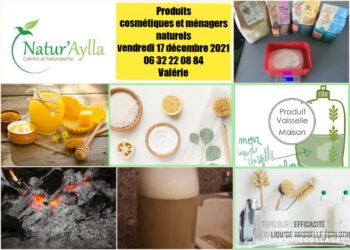 STAGE PRODUITS MENAGERS ET COSMETIQUES NATURELS / 17 DECEMBRE 2021