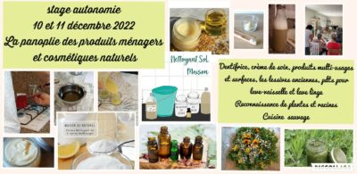 LA PANOPLIE DES PRODUITS MENAGERS ET COSMETIQUES NATURELS / 10 et 11 Décembre 2022 / GAN